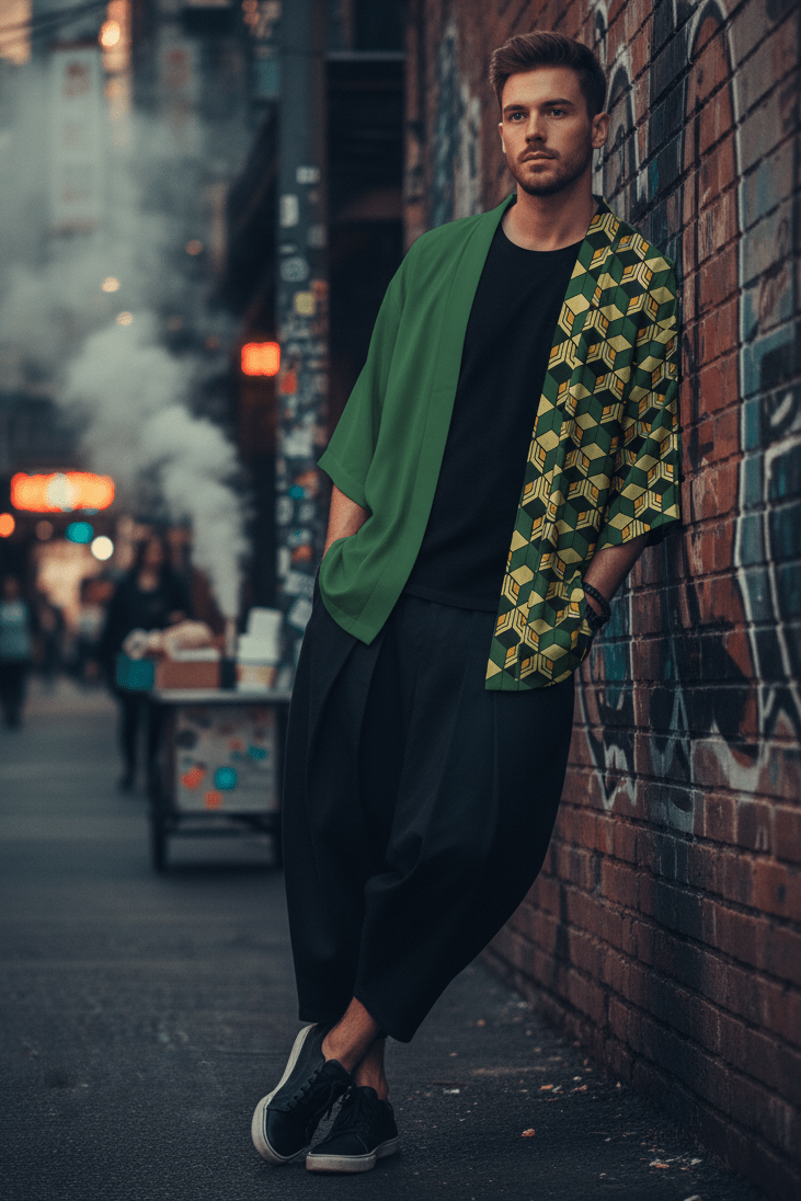 Kimono Motif Géométrique