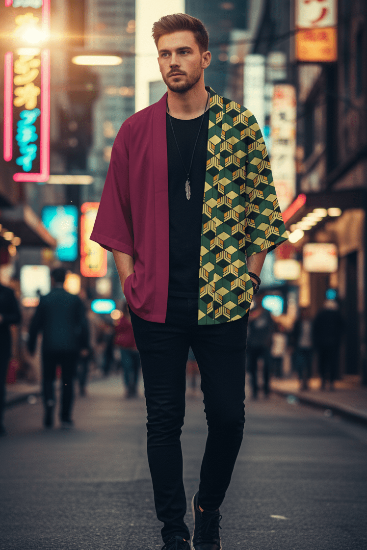 Kimono Motif Géométrique