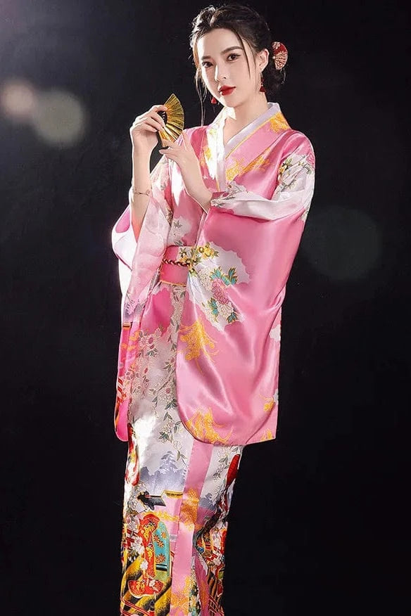 Kimono Original Japonais Rose
