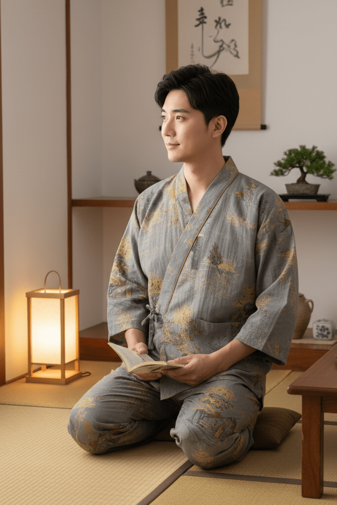 Pyjama Japonais Homme Coton