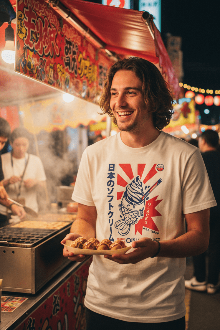 T-Shirt en Coton Japonais